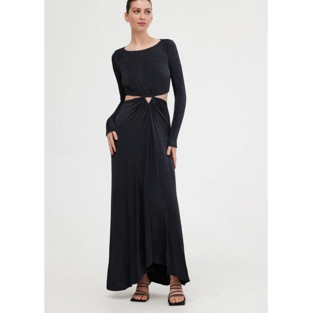 Significant Other Cali Long Sleeve Dress in Charcoal Size 6 Cut-Out Design